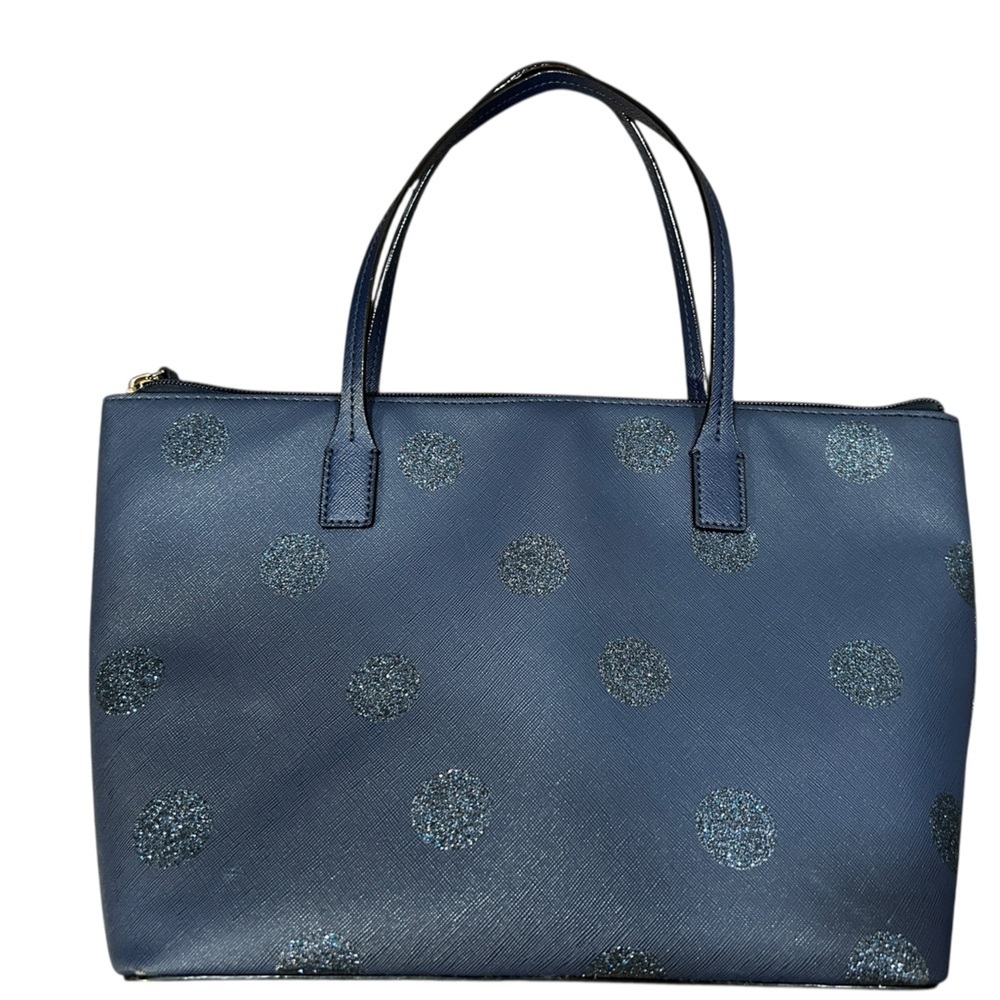 Kate Spade Blue Hani Haven Lane Tote with Sparkle Polka Dots - Picture 5 of 8